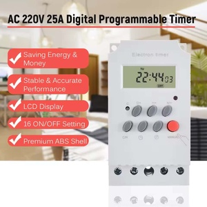 ANTIER 디지털 24시간 타이머 스위치 220V AC |   자동화 및 전기 제어를 위한 LCD 프로그래머블 전자 타이머 - Product Image 6