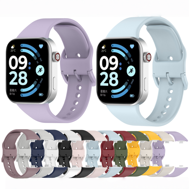 Silicone Sport Wristband Durable Replacement Bracelet for Xiaomi 8 Pro 9 Pro Redmi Watch 4 5 6 Watch Strap with a Smart Band
