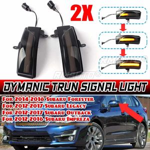 ไฟเลี้ยวแบบไดนามิก LED 2 ชิ้น สำหรับ Subaru WRX STI Forester Impreza Legacy Outback Crosstrek XV ไฟเลี้ยวกระจกมองข้างแบบไหล - Product Image 1
