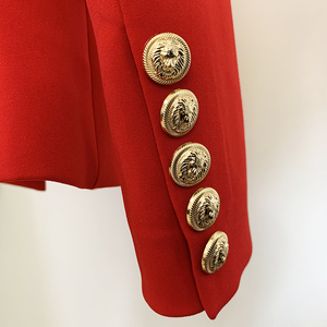 FABRIK-GROSSHANDEL 2022 Klassischer Designer-<span class=keywords><strong>Blazer</strong></span> für Damen, Schmal Geschnitten mit Metall-Löwenknöpfen, Zweireihiger <span class=keywords><strong>Blazer</strong></span> in Übergrößen S-5XL - Product Image 4