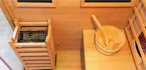 غرفة ساونا بالبخار وساونا بالأشعة تحت الحمراء بتصميم جديد ، غرفة ساونا هجينة لـ 4 أشخاص - Product Image 2