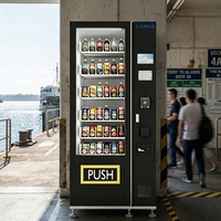 Distributeur automatique de boissons froides et de collations LERKE, mini combo, SDK 7 pouces, gestion basée sur le cloud, options de paiement multiples
