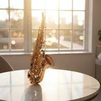 Factory Wholesale Woodwind Instrument Good Quality High Grade Bb Curved Soprano Saxophone for Child