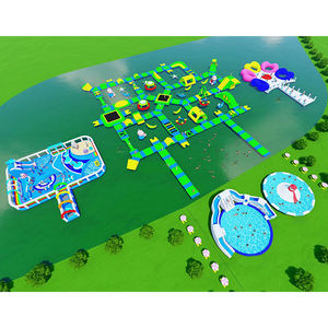 Terrain <span class=keywords><strong>de</strong></span> jeu <span class=keywords><strong>extérieur</strong></span> <span class=keywords><strong>de</strong></span> parc aquatique adulte <span class=keywords><strong>de</strong></span> taille Offre Spéciale flottant gonflable avec des jouets - Product Image 3