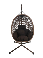 Fauteuil à bascule en métal résistant aux UV pour salon, plusieurs options de couleurs, chaise suspendue en forme d'œuf, chaise hamac