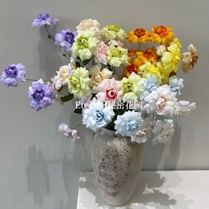 ดอกกุหลาบประดิษฐ์ Secret Garden ดอกไม้ผ้าไหมสำหรับจัดงานแต่งงาน กลีบดอกกลับด้านได้ หลายหัว ก้านเดี่ยว - Product Image 1