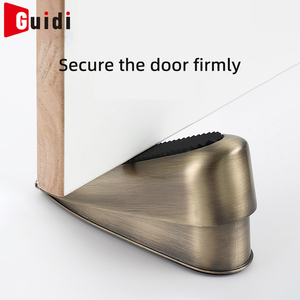 Butée <span class=keywords><strong>de</strong></span> <span class=keywords><strong>porte</strong></span> <span class=keywords><strong>coulissante</strong></span> réglable en hauteur, en argent, avec revêtement antidérapant en caoutchouc double face - Product Image 4