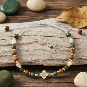 สร้อยข้อมือลูกปัด Go2boho สุขสันต์วันเกิด สร้อยข้อมือคริสตัลหินธรรมชาติ พร้อมบัตรของขวัญข้อความสำหรับเพื่อนสนิทผู้หญิง - Product Image 4