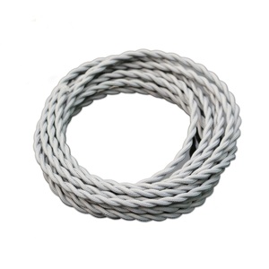 Accessoires d'éclairage pour lampe décorative Edison, câble textile torsadé à 2 conducteurs, cordon tressé en <span class=keywords><strong>tissu</strong></span> <span class=keywords><strong>noir</strong></span>, fils électriques solides - Product Image 5