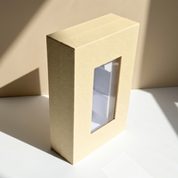 Boîte de parfum de créateur en cerisier, emballage personnalisé pour sérum, boîte de parfum découpée avec fenêtre rectangulaire pour 50ml, 30ml, 100ml