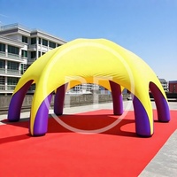 Tienda de campaña de césped de cúpula blanca personalizada gigante, publicidad de feria comercial, modelo de arco de araña Lgloo inflable, casa de tienda de feria al aire libre