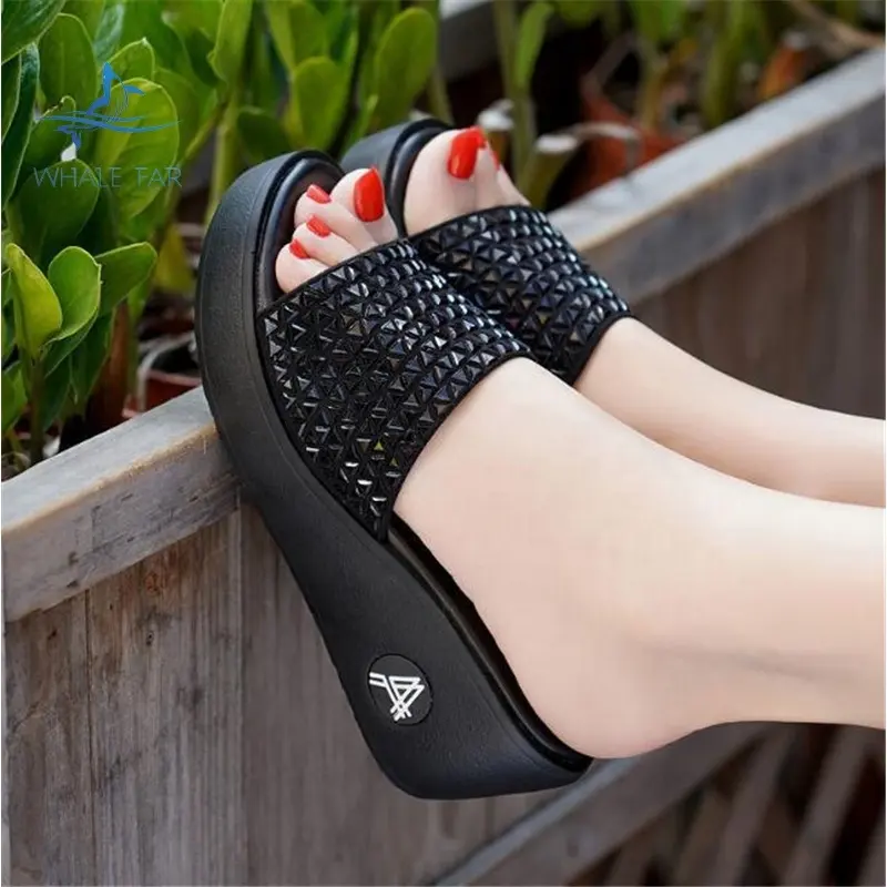 Jingyuan New Arrival Lace-Up High Heel Clean Perspex Glass Sandals Open Toe Wedge Heel Sandals Shoes