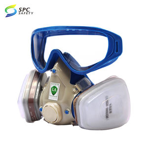 Hochwertige Sprüh farbe Toxic Chemical Mining Arbeitsplatz Sicherheit Schutz Halb gesicht Gesichts maske Gasmaske mit Schutzbrille - Product Image 2