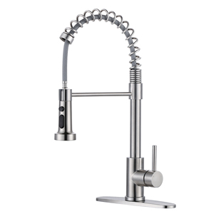 Consegna rapida maniglia singola rubinetti <span class=keywords><strong>lavello</strong></span> 3 funzioni in nichel <span class=keywords><strong>con</strong></span> irroratore a molla in acciaio inox rubinetti cucina - Product Image 1