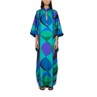 Nouvelle Robe Courte Vintage Imprimée à Lacets et Manches Longues Taille Haute pour Femme, Été 2026, en Polyester Spandex Antistatique