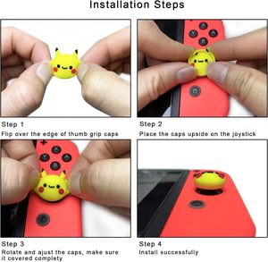 Manchettes de <span class=keywords><strong>joystick</strong></span> analogique en silicone pour manette de jeu <span class=keywords><strong>Nintendo</strong></span> <span class=keywords><strong>Switch</strong></span> Oled Lite Joy-con, prêtes à être commandées - Product Image 5