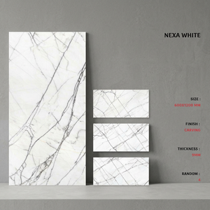 Azulejos de Porcelana Nexa Blanco Mate 600x1200mm, Superficie Rústica Esmaltada para Pisos y Paredes Modernos - Product Image 1