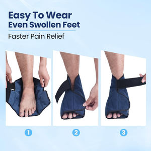 Sepatu kaki Gel kompres terapi panas & dingin Gel pendingin es untuk pengobatan <span class=keywords><strong>Achilles</strong></span> Tendon & Plantar Fasciitis - Product Image 5