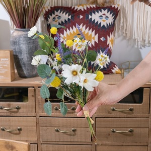 Bouquet de fleurs artificielles CallaFloral, marguerites et eucalyptus, décoration intérieure, accessoires de mariage, tissu tissé en plastique CF02008 - Product Image 2