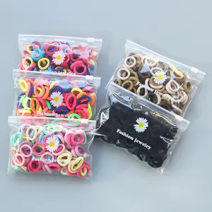 SongMay 100 Pcs/bag Girls Cartoon Hair Tie Children Baby Elastic Hair Band for Girl Kids Hair Accessories Set