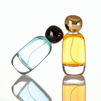 Flacon de parfum cylindrique en verre simple et luxueux, avec bouchon en acrylique, 100 ml, avec boîte d'emballage – Vente en gros