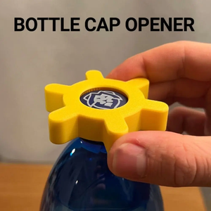 Abridor de Botellas Multifuncional Único, Abridor de Botellas Giratorio de Plástico Amarillo, Accesorios de Bar, Herramienta de Cocina - Product Image 5