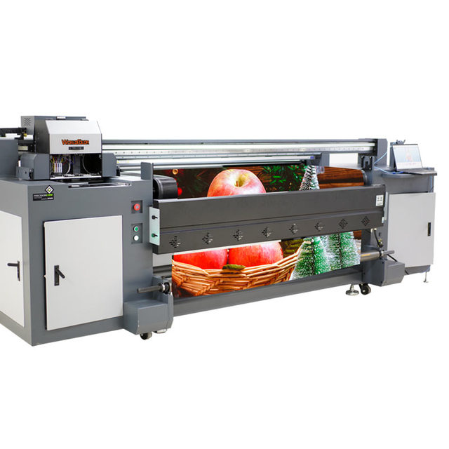 1.8m UV Hybrid Printer Canvas Bag Yoga Mat Latex Printing UV Hybrid Roll to Roll with Flatbed Suction 1.8M UV Printer