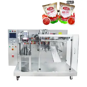 300ml 500ml automatica doppia pompa di pasta di pomodoro di riempimento e sigillatura della salsa Doypack macchina imballatrice bustina di Ketchup macchina imballatrice