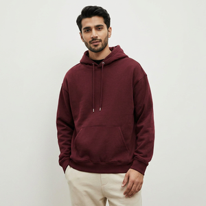 Custom Logo Beige Hoodie for Bulk Orders High Quality Embroidery Printing Options Personalized Apparel Cotton Polyester <b>Fabric</b> - Product Image 1