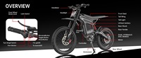 Moto tout-terrain électrique GT600 7500W Peak, 72V 30AH, vitesse maximale 80 km/h