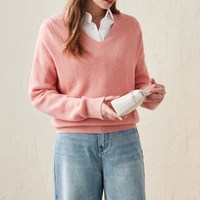 Pull chaud en cachemire Pull en cachemire pur doux Col V pour femmes Hiver Casual Wear Factory Direct