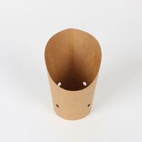 Porte-frites en carton kraft brun, gobelet jetable en papier, gobelet alimentaire pour collations