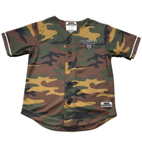 Uniformes de Béisbol y Sóftbol OEM, Camuflaje Personalizado, Diseñador, Camisetas de Béisbol para Niños Pequeños, Camiseta de Béisbol Sublimada al por Mayor