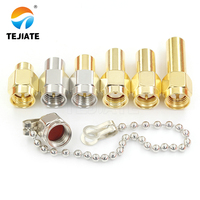 Para conector SMA tapa antipolvo macho/hembra contacto de cobre protector metálico TAPA DE Metal dorado para Cable RF Coaxial