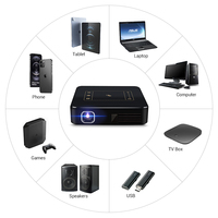 Projecteur intelligent portable DLP Android avec pavé tactile, mini projecteur de poche pour cinéma maison et extérieur