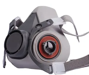 Venda quente De Gás Particular Respirador Mina De Carvão Dustproof Silicone 6200 Meia Máscara Facial Respiratória Filtro Proteção Protetora