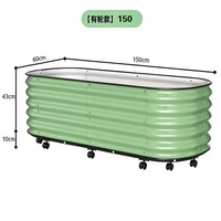 Jardinière surélevée en métal galvanisé, forme ovale, résistante à la décomposition, camel/multicolore, DIY, pour jardin de légumes et de fleurs d'intérieur