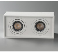 Double lampe GU10, boîtier en aluminium, spot blanc, éclairage LED encastré, remplacement d'ampoule, projecteur pour hôtel, villa