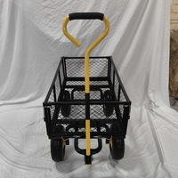 Chariots et chariots à main pliants en acier pour jardin avec panneaux latéraux amovibles et conception robuste