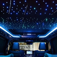 Kit de plafonnier étoilé pour voiture avec effet ciel nocturne, décoration intérieure automobile, effet de météores et d'étoiles, 36W RGBW, lampe à fibres optiques