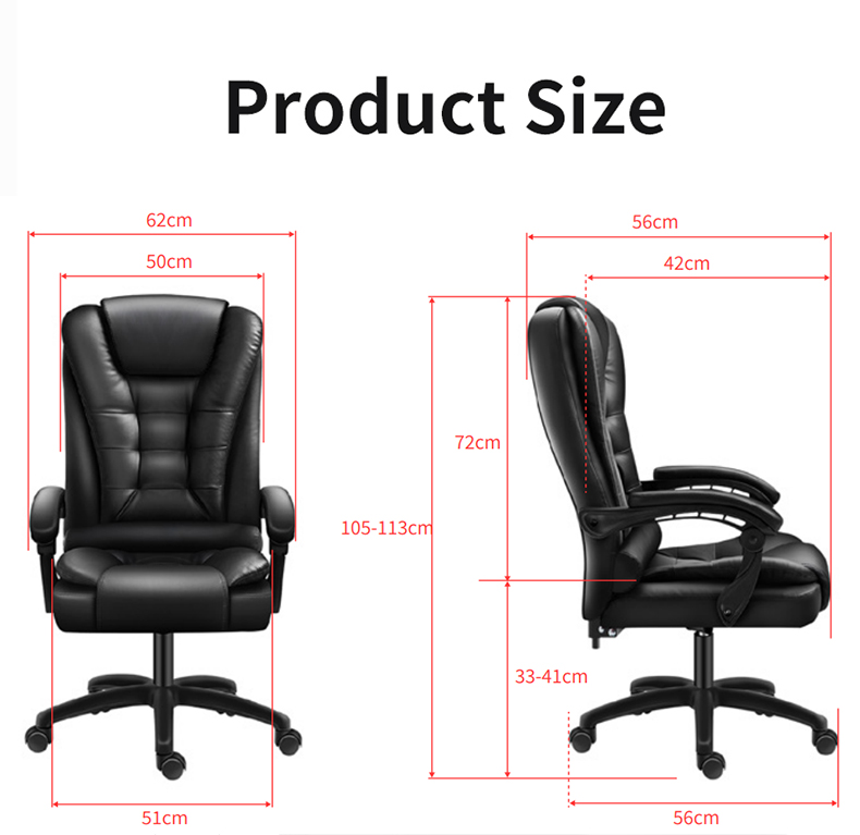 Revolving Luxury Swiveling Office Chair Genuine Leather Executive Chair
