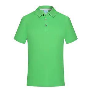 Camisa polo de poliéster bordada, camisa masculina de secagem rápida com impressão personalizada, com pigmento puro
