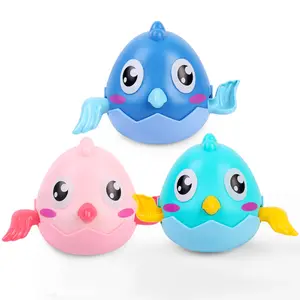 Yüksek kaliteli saat civciv banyo oyuncakları renkli yüzen oyuncaklar bebek duş banyo oyun su oyuncakları