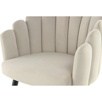 Chaise de salle à manger moderne en velours rose clair, élégante, style nordique, avec dossier rembourré, accoudoirs, hauteur réglable et pieds en fer dorés