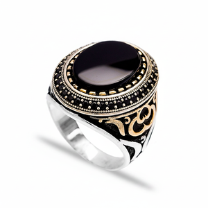 Onyx Stone Oval Shape <b>Men</b> <b>Ring</b> Jewelry <b>Man</b> Jewellery Wholesale Handcrafted Authentic 925 Sterling Silver <b>Men</b> <b>Ring</b> - Product Image 2