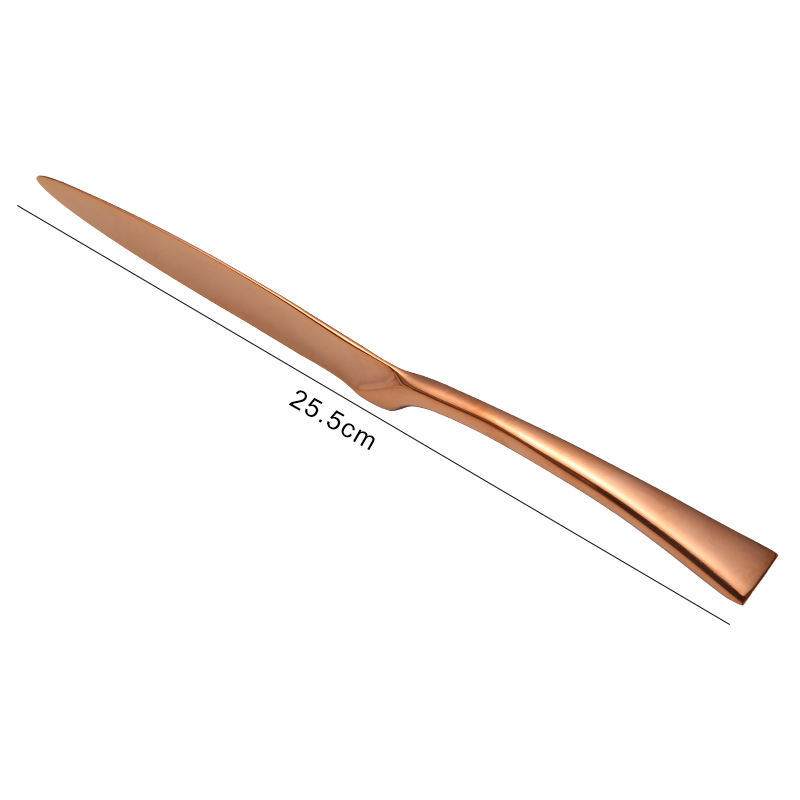 มีดอาหารค่ำสีโรสโกลด์