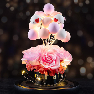 Lettere sostituibili di alta qualità Led luce ortensia eterna composizione floreale colore personalizzato conservato rose eterne - Product Image 1
