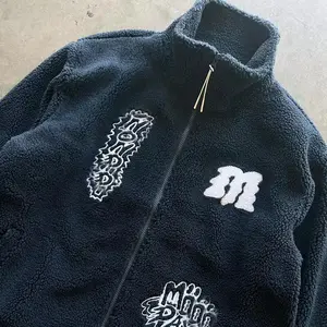 Groothandel Winter Outdoor Kleding Mens Custom Logo Rits Up Cropped Fleece Jas