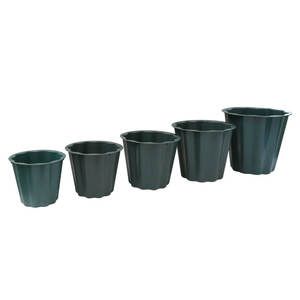 Pot de fleurs de bureau en PP vert, autoportant, en plastique, pour cérémonie de nettoyage des tombes - Product Image 1