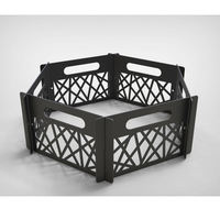 Brazier carré portable en acier personnalisé en usine pour feu de camp extérieur à bois – Fabriqué en fer durable
